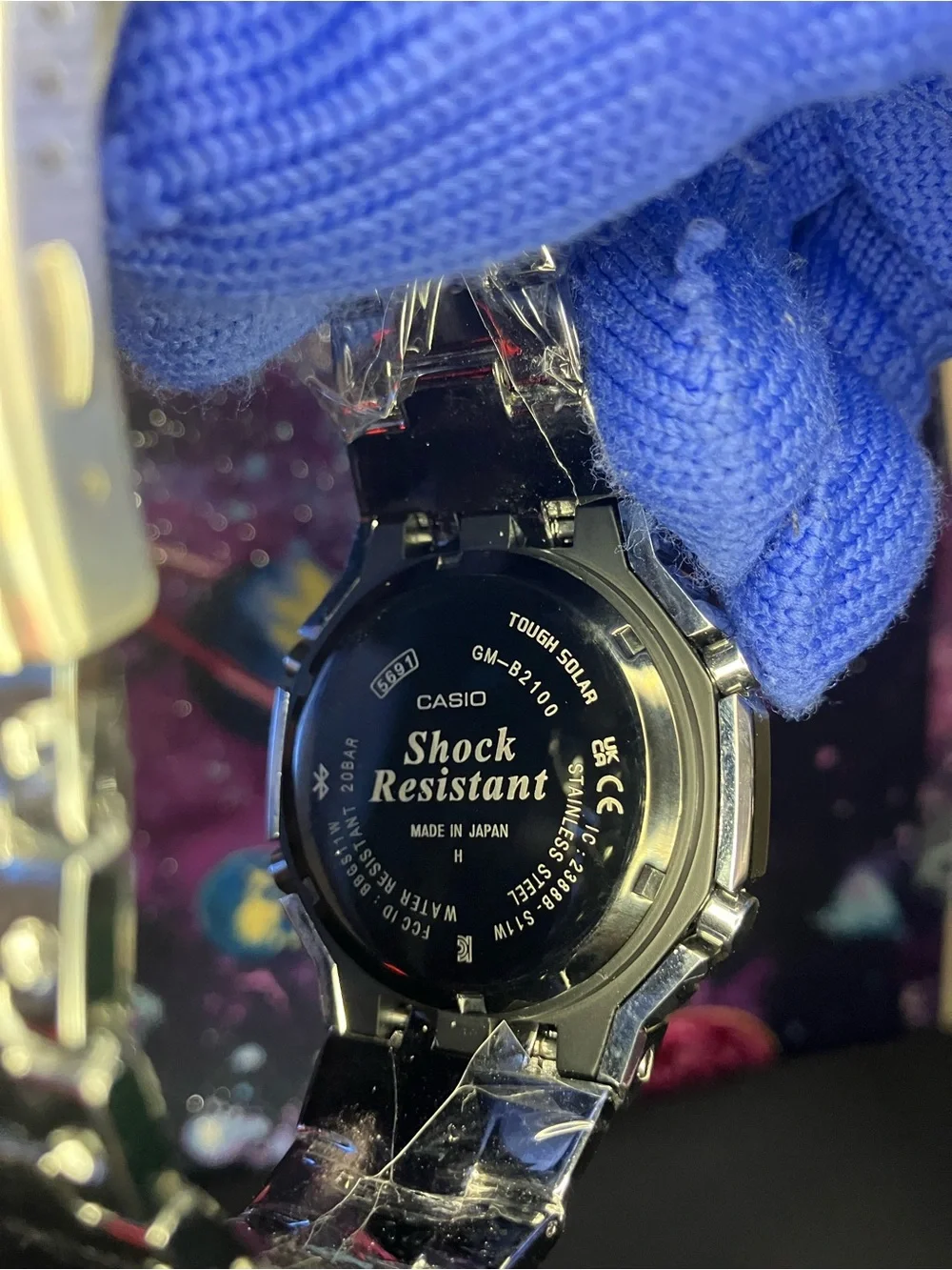 Custom G Shock Metal Silver and Purple Colorway